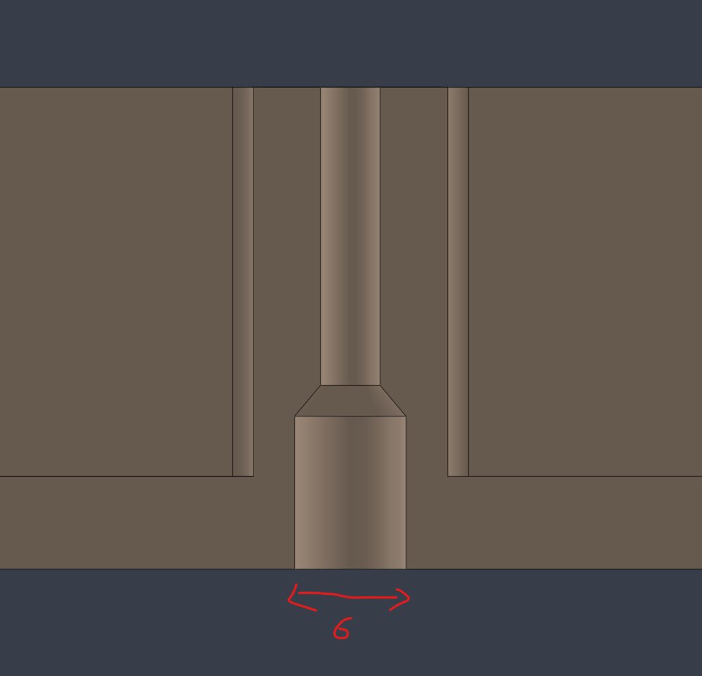 Cross-section diagram of the Dice Scroller's magnetic bearing mechanism